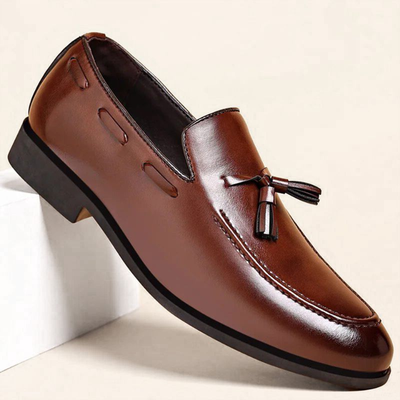 Diano Genuine Leather Tassel Loafers