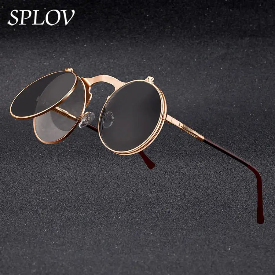 Vintage Steampunk Flip Sunglasses