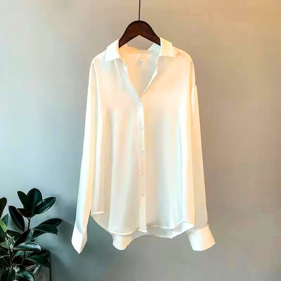 Chloe - Satin Long Sleeve Shirt