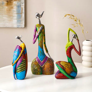 Exotic Woman Abstract Figurines