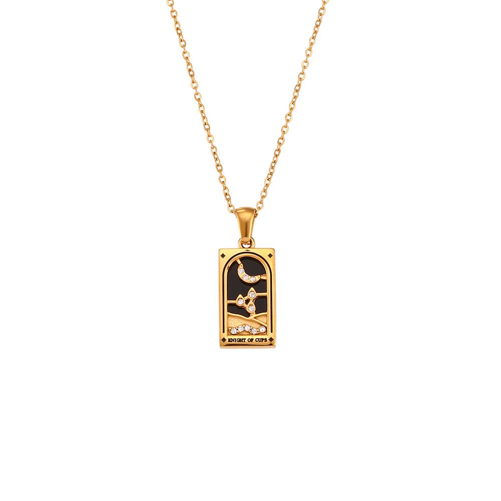 Colorful Gold Tarot Cards Necklaces